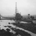 Baugruben Überschwemmung, Krafthaus - 28.08.1931