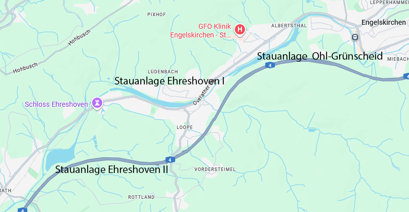 Stauanlagen im Bereich Loope