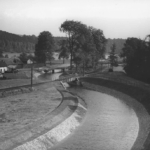 Kreuzung Untergraben mit Bahn und Provinzialstraße (Richtung Vilkerath) - Juni 1932